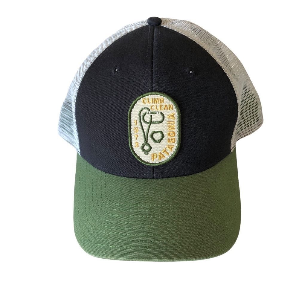 Patagonia Black and Olive Green Mesh Hat